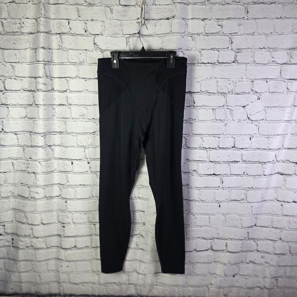 Savage X Fenty Sport Women's Large‎ (12-14) Black Logo High Rise Leggings